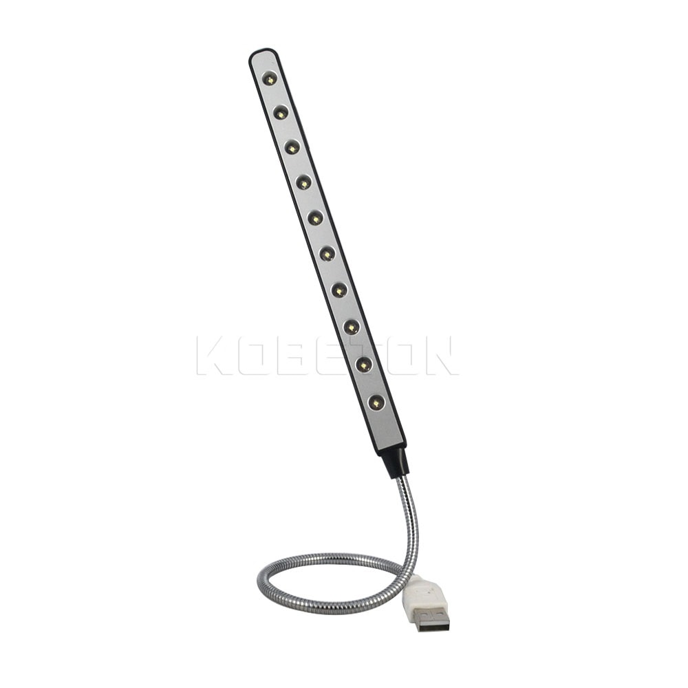 KEBETEME USB LED Light Night Lamp 10 LEDs Flexible 4 Colors for Notebook Laptop PC Computer Power Bank
