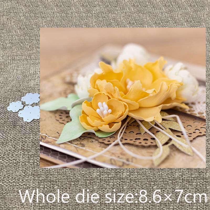 Troquel de troquelado de Metal para manualidades de , troquel de corte de 3 uds. Para decoración de flores, tarjeta de papel para álbum de recortes, troquelado artesanal