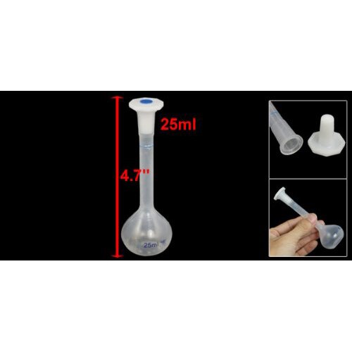 Laboratoire de chimie Vase en plastique blanc transparent en forme de béchers à mesurer flacons 25ml
