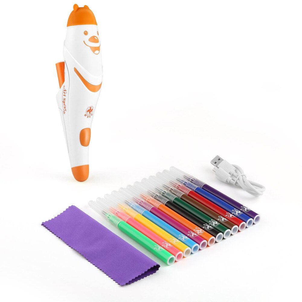 Elektrische Spray Art Pen Airbrush Marker Set Aquarel Verf Pen Magische Pen Gekleurde Markers Childrens Kids Toy