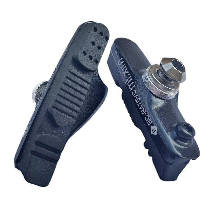 Racefiets remblokken Voor Velg C Rem CNC Fiets Remmen V-Brake Houder Schoenen Rubber Blok Duurzaam Fietsen Accessoires: Black
