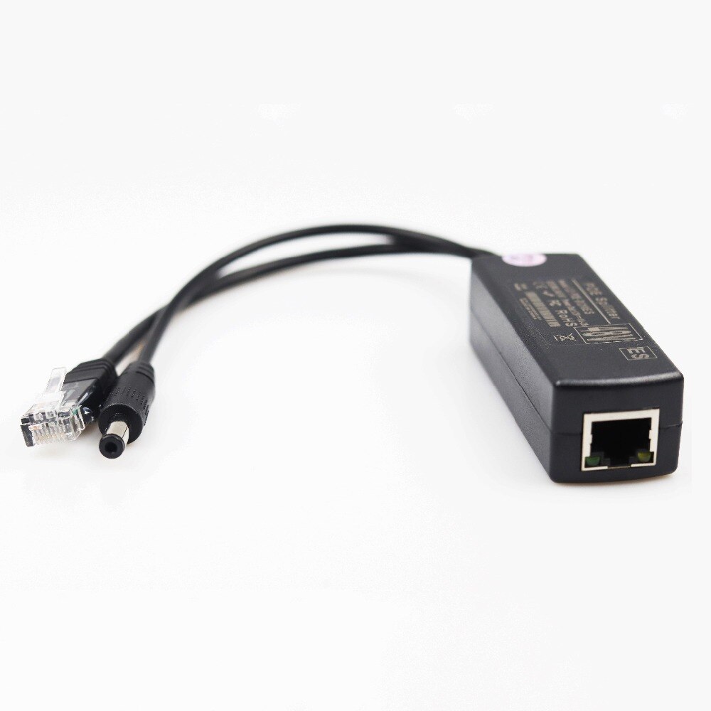 Isolated 12V 2A IEEE802.3AF 100M PoE Splitter Lan Rj46 Connector Power Ethernet Mini Pc Wifi Router Power Over Ethernet