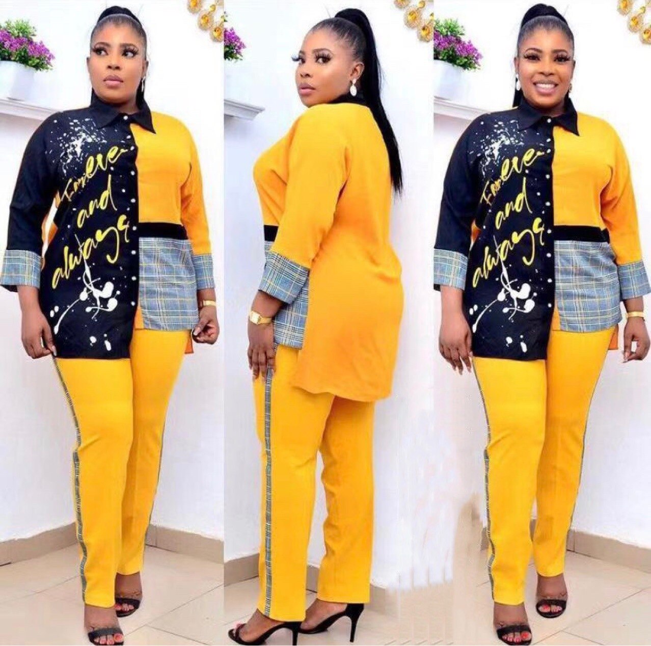 2 duas peças conjunto de roupas femininas africano verão moda áfrica terno topo e calças super elástico plus size ternos africanos para senhora