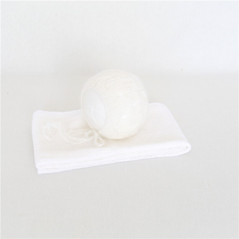 Vintage mohair stickad omlott huva nyfödd stretch wrap fotografering rekvisita baby tröja lager foto rekvisita swaddle cocoon: Som foto a