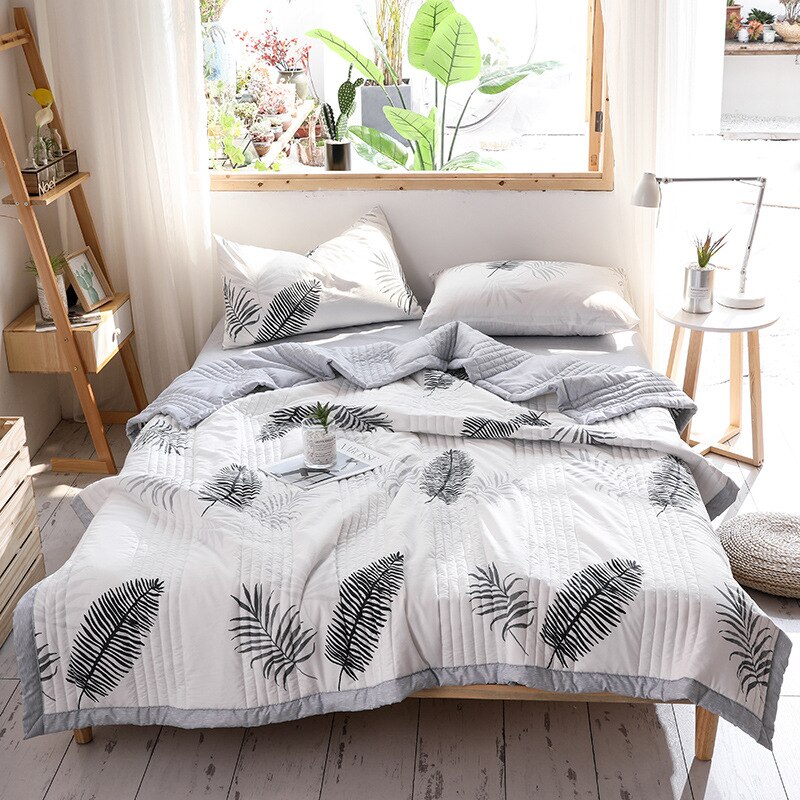Beddengoed zomer gewatteerde deken dunne dekbedovertrek sprei voor tweepersoonsbed airconditioning quilt voor auto reishoes deken: 200230cm / 5