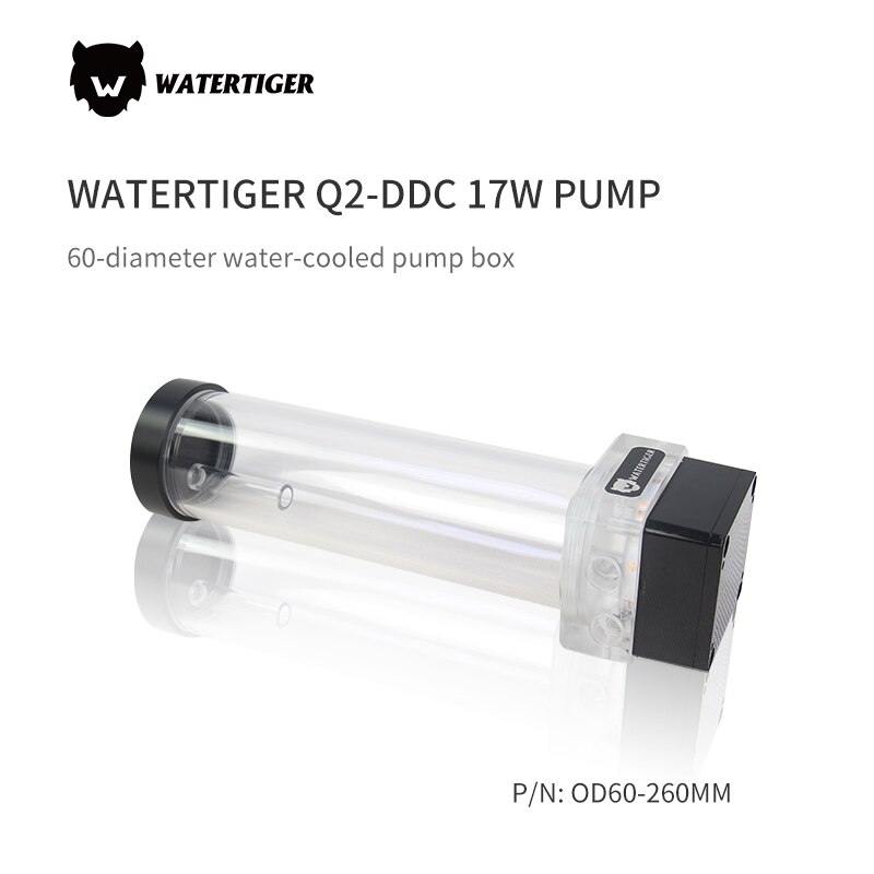 watertiger Q2-DDC-RGB computer water-cooled water pump PWM speed control 17W pump box combination 5V AURA: Q2-OD60-260