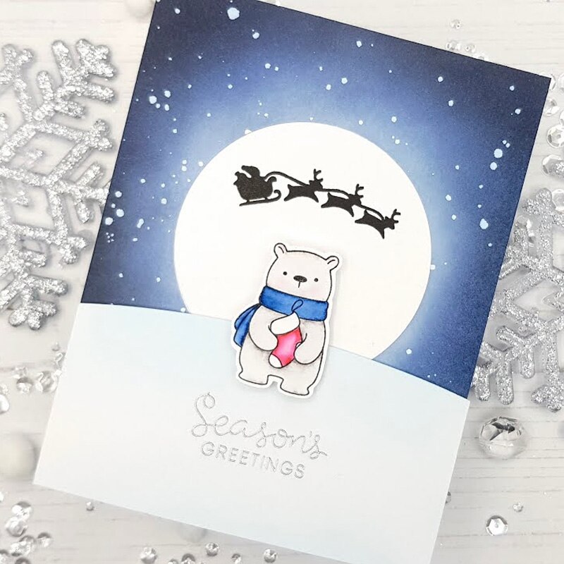 Troqueles de corte de Metal para manualidades, letras del alfabeto elfo, oso, árbol de invierno, Feliz Navidad, Matc, sellos de silicona transparentes,