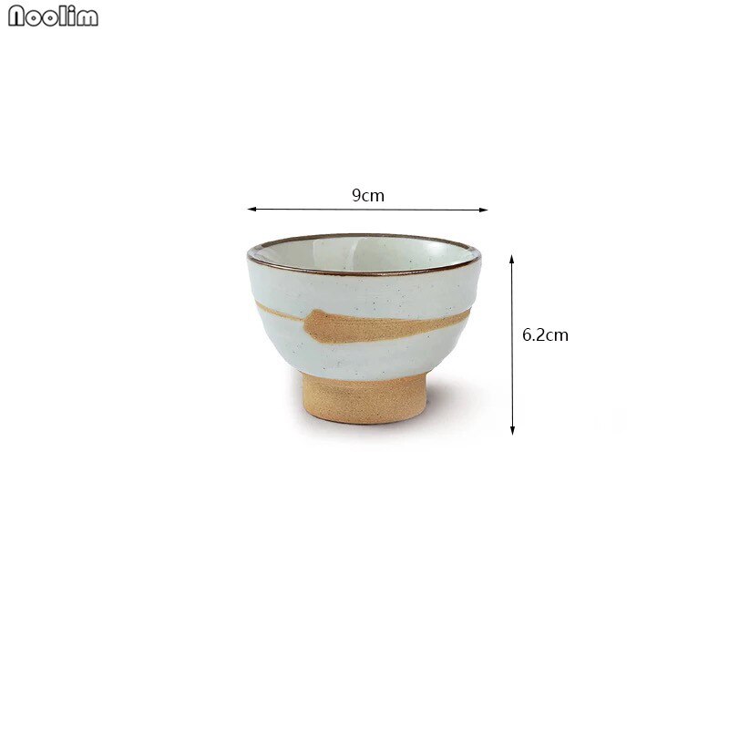 Retro japansk keramisk suppekop groft keramik håndmalet personlighed tekop kaffe vin kopper drikkevarer forsyninger: M