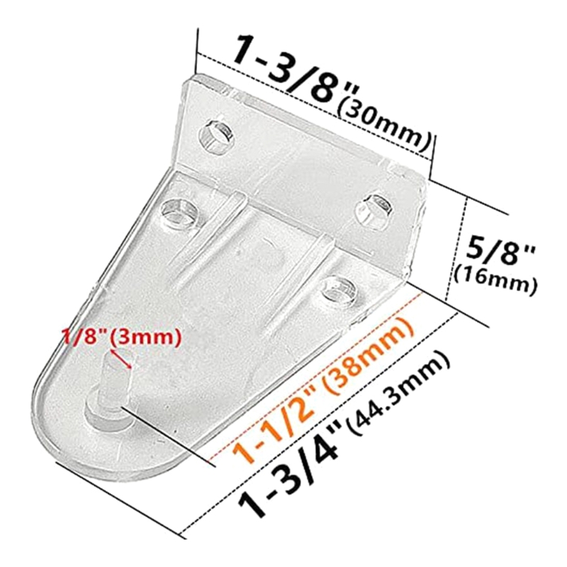 10 Stuks Houd Beugels Clear Plastic Jaloezieën Bodem Rail Houder Clips Vervanging Voor 2 Inch Horizontale Jaloezieën Tinten