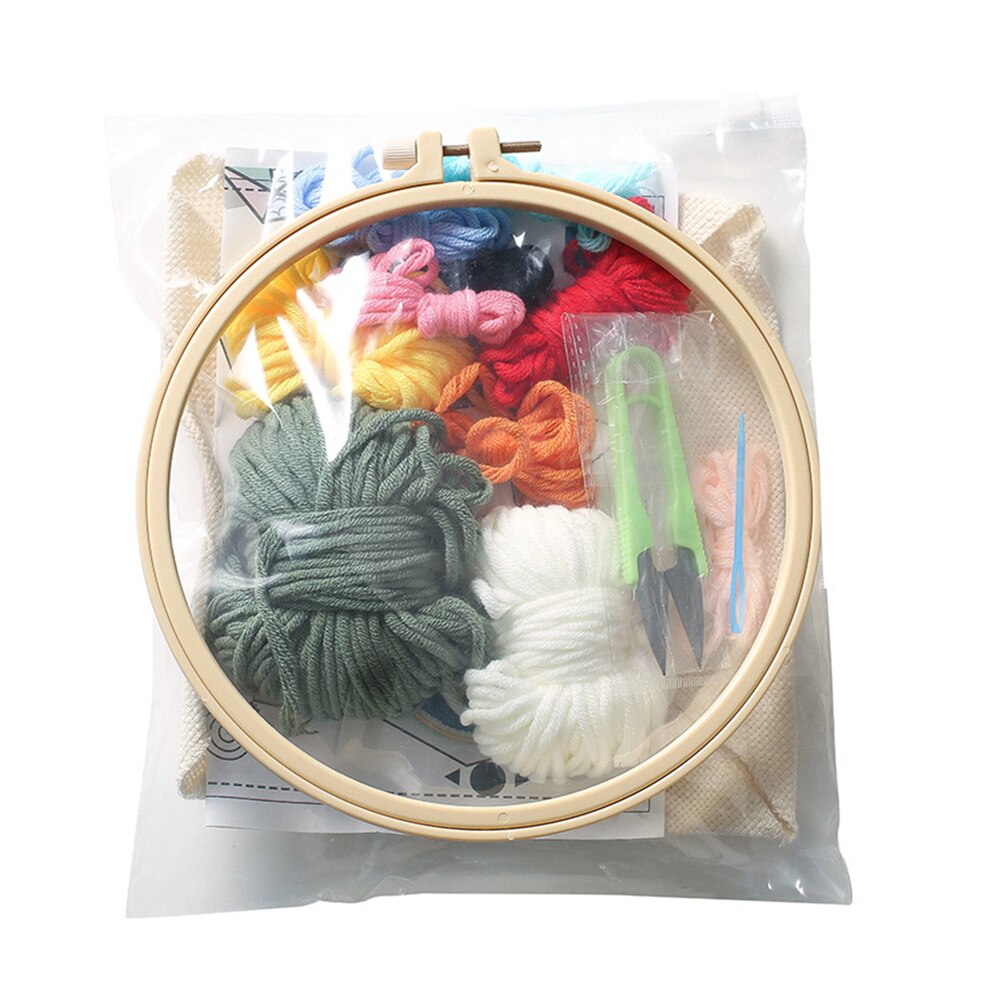 Kits de bordado de aguja de punzón de dibujos animados para principiantes, juego de punzón con patrón de Animal, juego de punto de cruz artesanal para decoración del hogar, 1 Juego