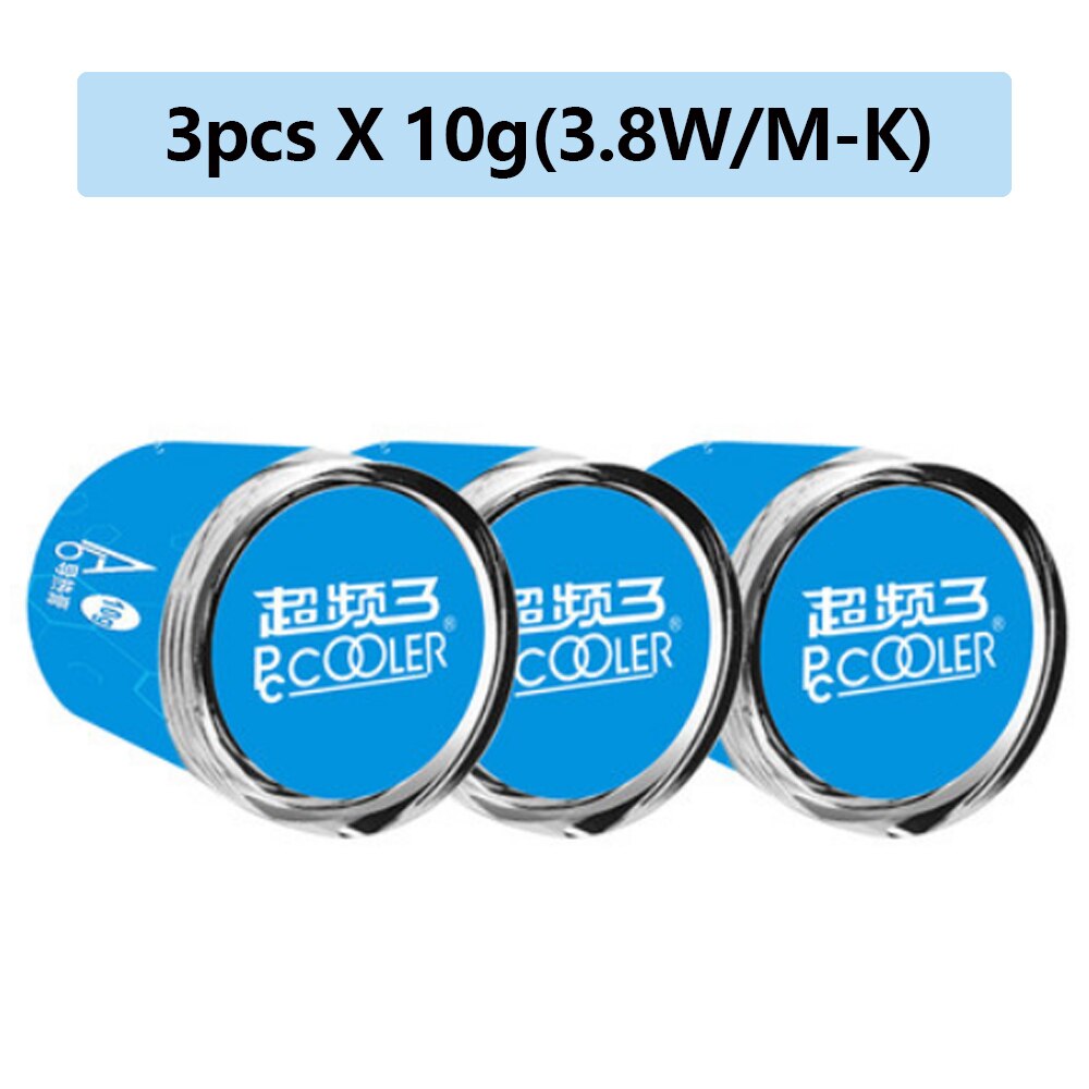 CPU cooler thermal paste 10g 3.8w/m.k for CPU cooler processor notebook graphics card thermal paste VGA GPU thermal paste: 3pcs X 10g