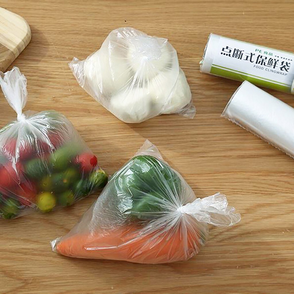 Voedsel Fruit Opbergtas Verpakking Plastic Zakken Saran Wrap 1 Roll Keuken Fris Houden Warmte Sealer Voedsel Saver Bag vacuüm #3