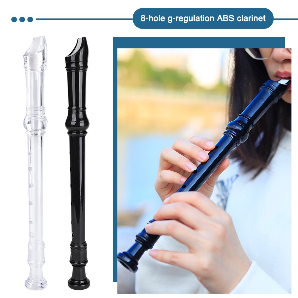 Clarinette clé 8 trous G avec tige de nettoyage Instrument de musique pour enfant débutant flûte Instruments de musique à vent
