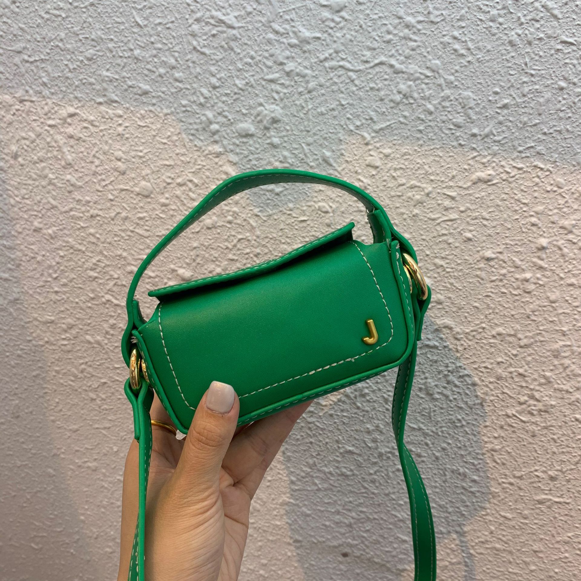 Luxe Mini J Tassen Lippenstift Portemonnees Messenger Bag Vrouwen Kleine Coin Schouder Crossbody Tassen Vrouwelijke Effen Kleur Tas: green