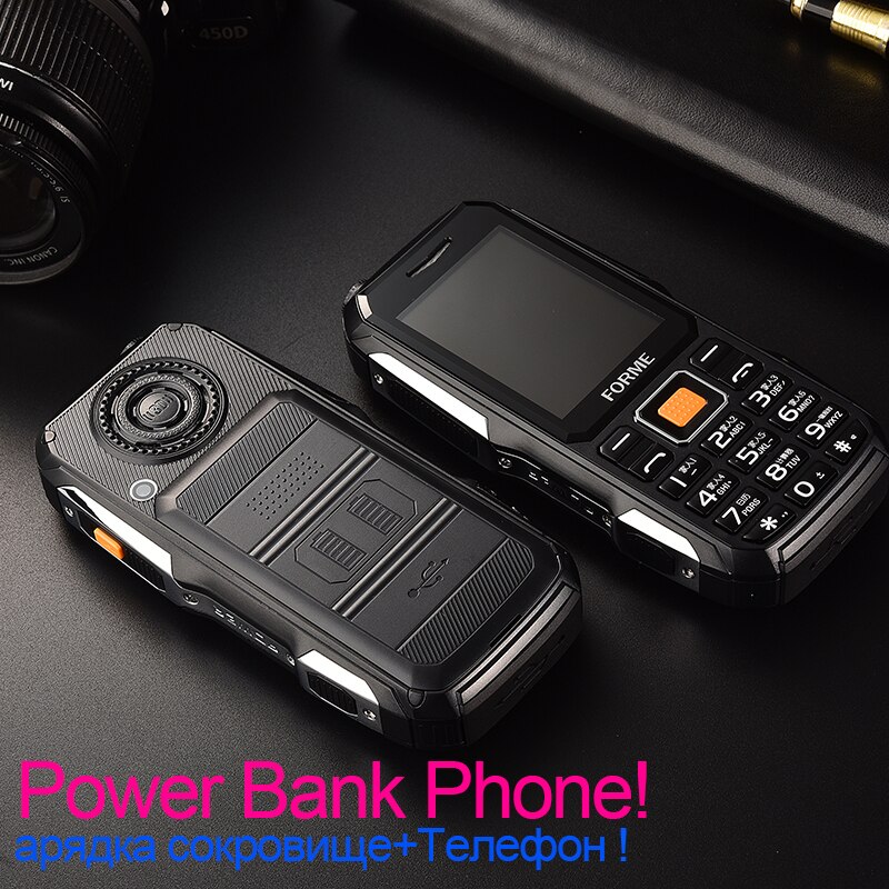 Banco de potência telefone móvel! forme botão grande voz clássico telefone barra à prova de choque dustproof telefone celular melhor do que pedra v3 no1 a9