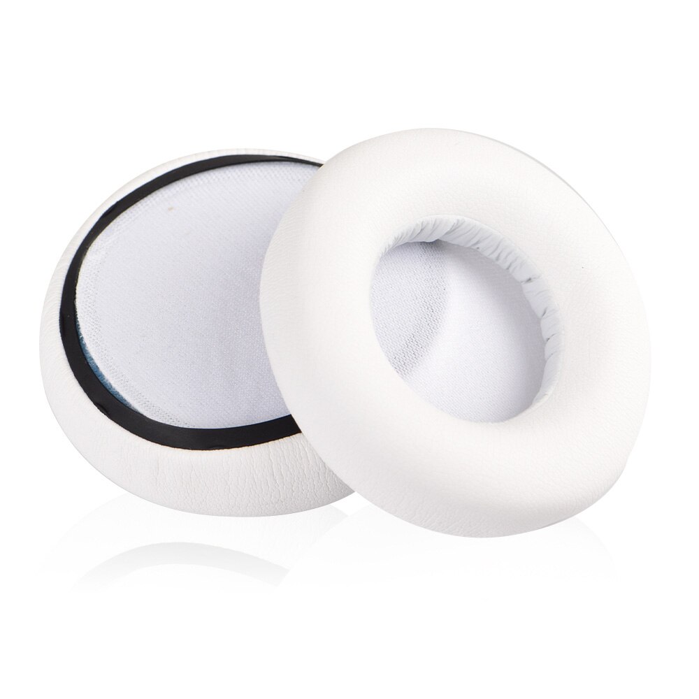 1 Pair Leather Earpad Replacement Ear Pads Ear Cushions For Monster DNA On-Ear Headphones DNA Headset: White