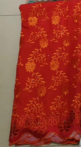 Nigerian Burgundy Lace Fabrics African French Tulle Lace Fabric For Woman Dress with Beads: red
