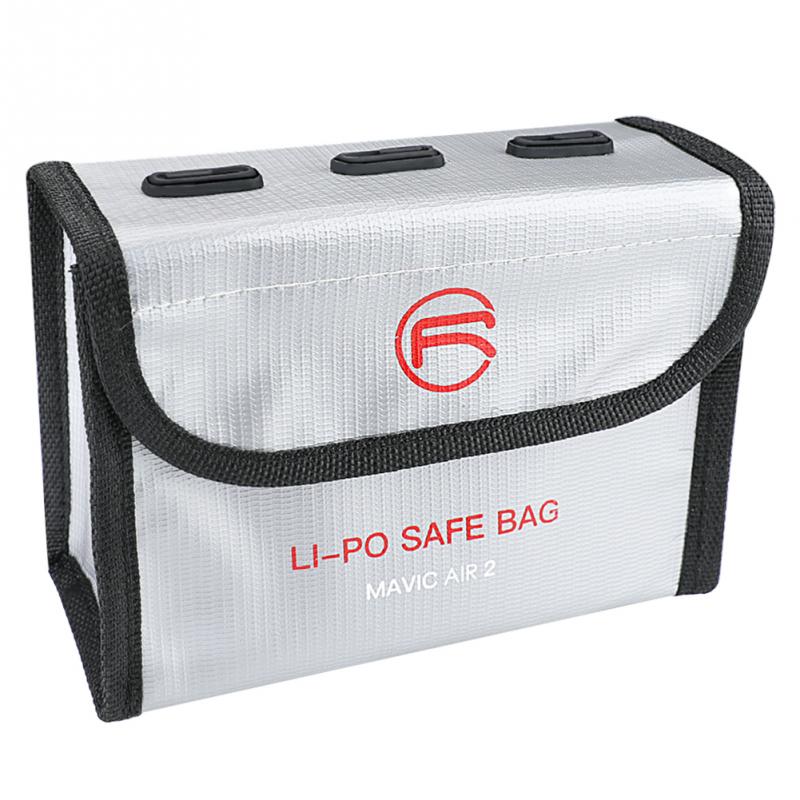 Lipo batteri bærbar brandsikker eksplosionssikker sikkerhed lipo batteri taske brandsikker til dji mavic air 2 til rc lipo batteri: Sølv 3