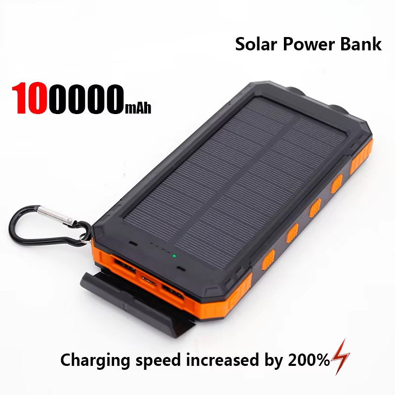 Xiaomi 200000 Caricatore portatile di grande capacità per banca di energia solare mAh compatibile con IOS Android USB-A e USB-C a ricarica rapida: Rosso