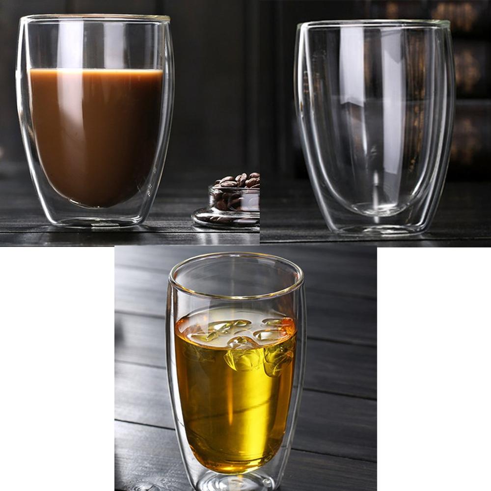 Heat Resistant Double-Wall Insulated Glass Espresso Mugs Latte Coffee Glasses/Whisky/Coffee Cup/Tea Mug