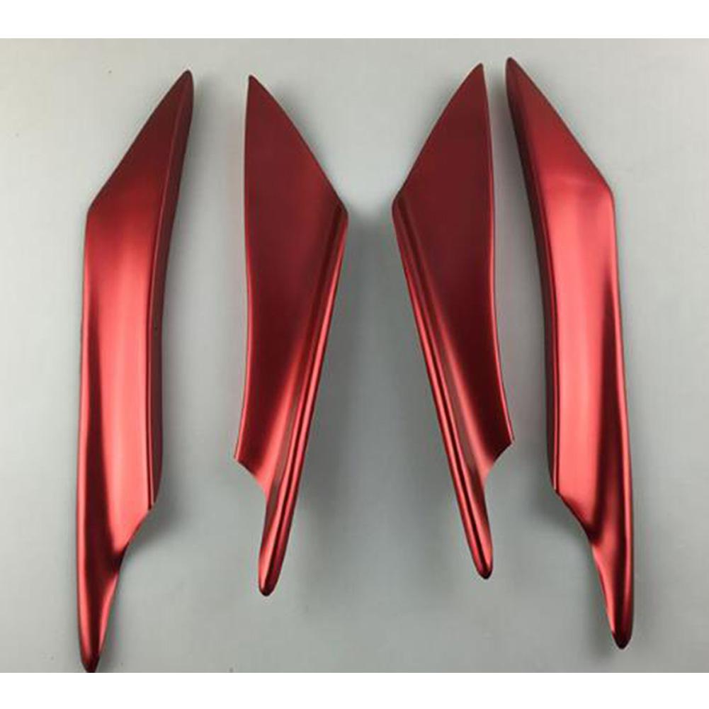 Parachoques delantero de coche de 4 Uds. Canard Lip Splitter alerón del cuerpo de la aleta decoración modificada Universal coche parachoques delantero Canard