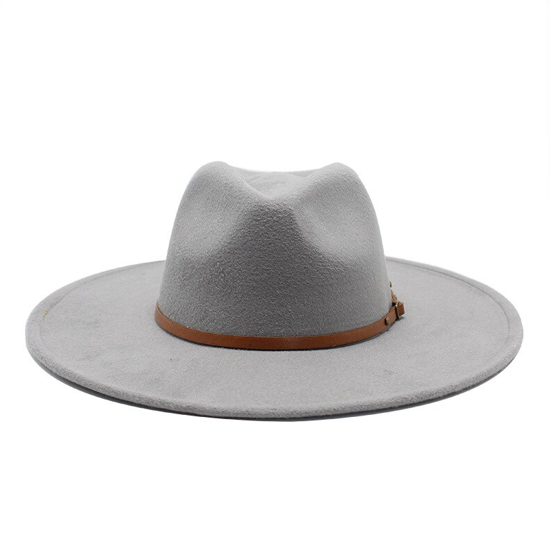 Zomer Brede Rand Mode Kapel Mannen Panama Hoed Luxe Strand Hoeden Voor Vrouwen Hoofddeksels Bruiloft Foto Met Ketting vilt: 8