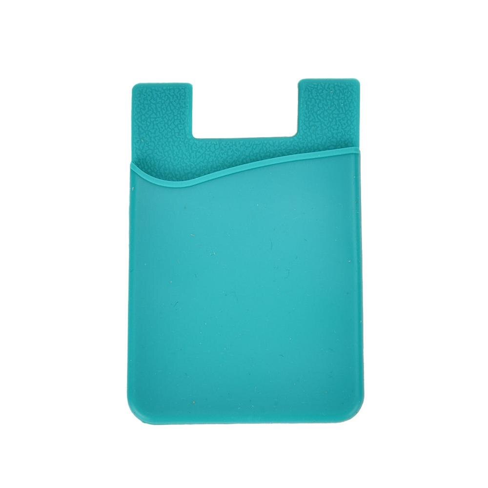 Mobile Phone Back Cards Holder Wallet Credit ID Card Pocket: Lake Blue