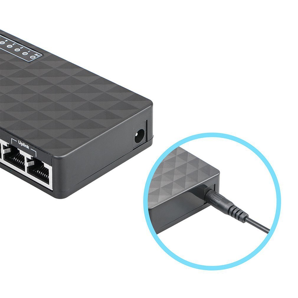 Mini LAN POE Ethernet Network Desktop Switch 8 Port 10/100Mbps Fast Hub Network Switch Hub Adapter High Performance