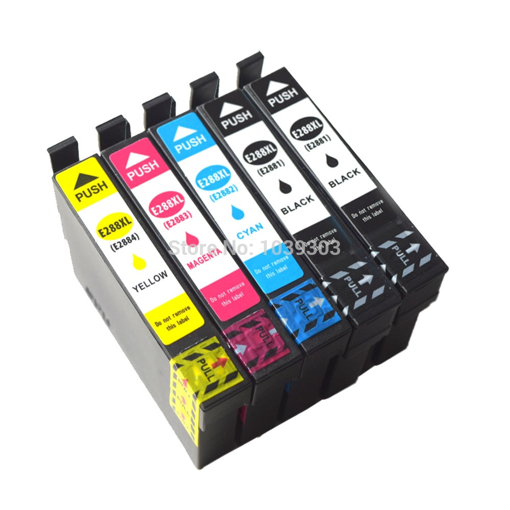 Paquete De 5 Cartuchos De Tinta Compatibles Con Epson 288 288xl Reemplazo Para Epson Expression 3365