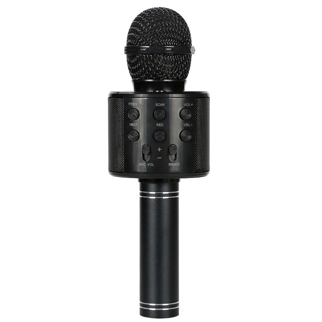 WS858 Senza Fili Bluetooth Microfono karaoke Microfono A Condensatore Professionale Microfono Radio studio di Registrazione Mic con la Luce del portato: nero standard