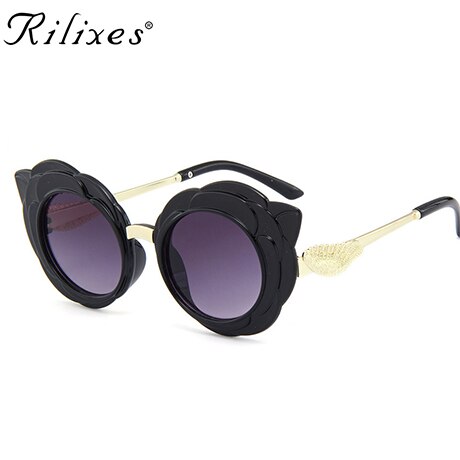 WANMEI. DS ronde mooie kids zonnebril meisjes mode goggle beschermende zonnebril kinderen Eyewear roze kleur: 75-1