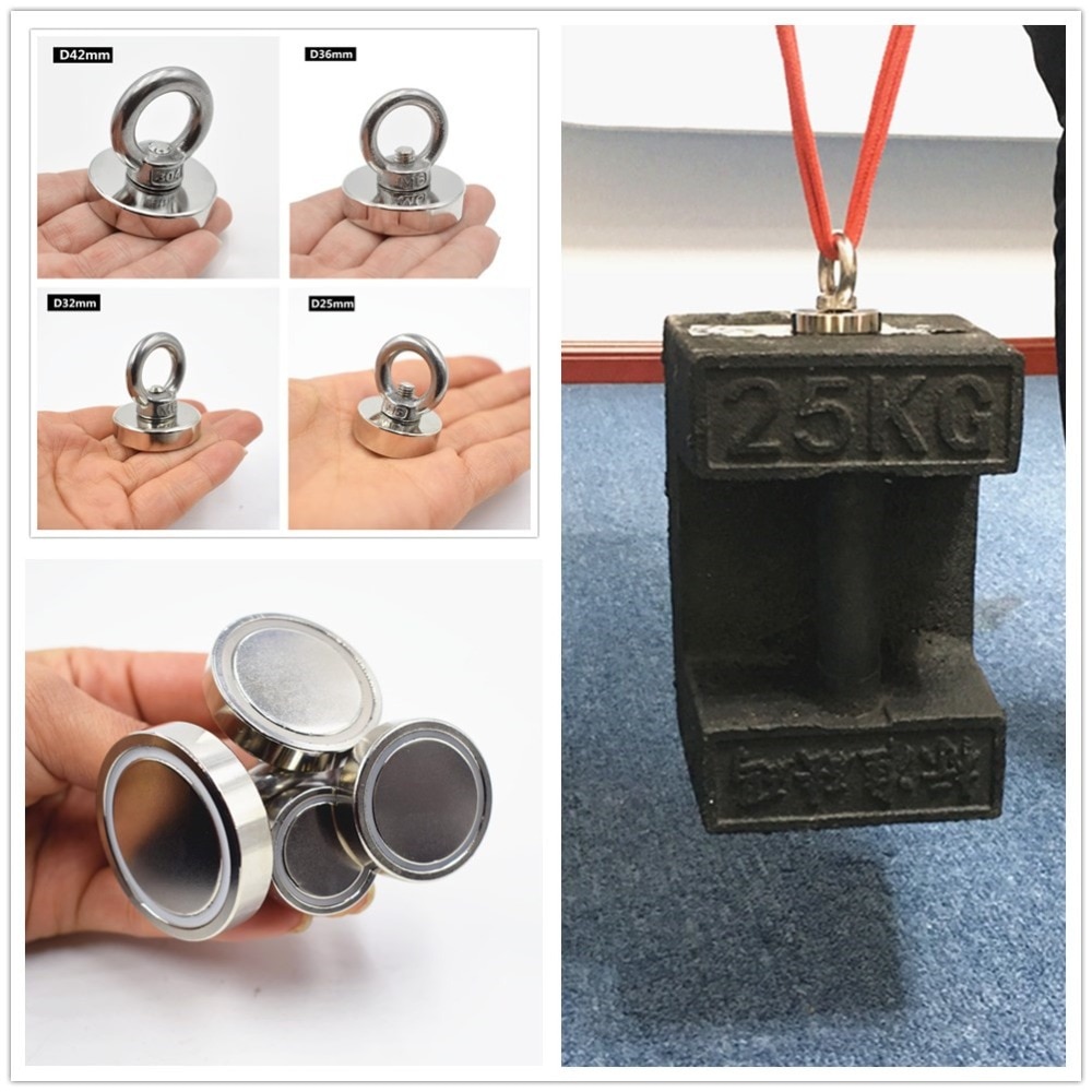 Strong Neodymium magnet super powerful search magnet hook power magnetic fishing magnet salvage permanent NdfeB holder