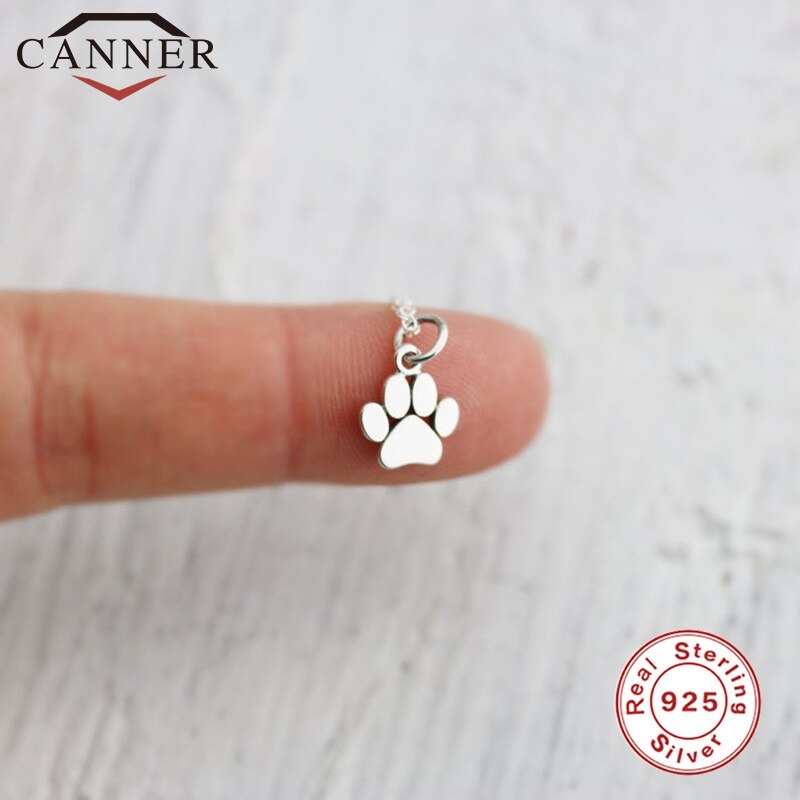 925 sterlina d'argento carino gatto artiglio Pendente Della Collana Delle Donne Semplice colore Argento Catene Della Collana Del Partito/Regalo Di Compleanno Dropshipping