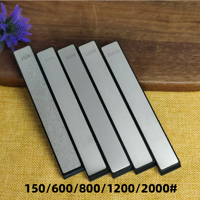 Afilador de cuchillos con barra de piedra de afilar, piedra de diamante, tijeras, maquinilla de afeitar pulida, sistema de afilado de cuchillos de cocina, herramienta para el hogar, 5 uds.: Negro