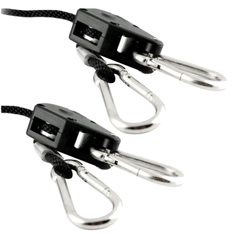 1/8" Pulley Rope Ratchet Locking Hanger Lifting Lanyard Tent Room Fan Grow Plant F1FC