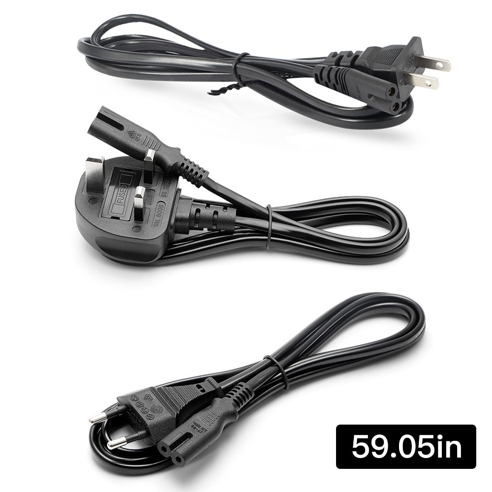 1.5M Electric Cord EU Power Cable 2 Pin Cable 250V 2.5A US Power Cord UK Supply Cable Lead Wire Power For Electrique Wire Powe