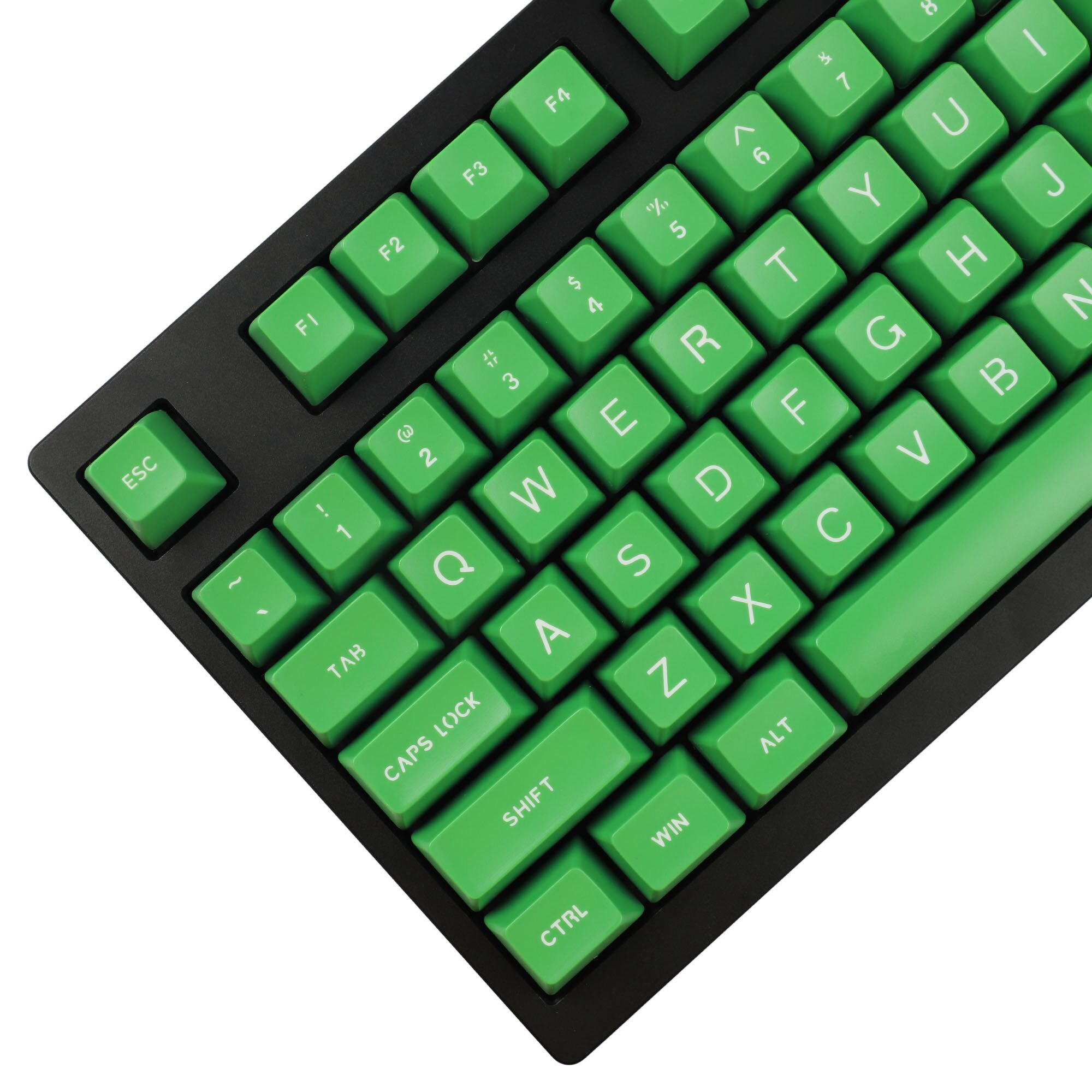 SA 112 Keycap Doppel Schuss Nicht Glanz Durch Dick ABS Ball bilden ANSI ISO Standard-qwerty-tastensatz Für MX Mechanische Tastatur 61 87 TKL 104 Laptop: Grün Base Weiß