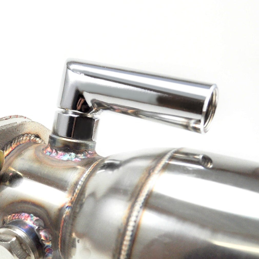 O2 Oxygen Sensor Angled Extender Spacer Oxygen Sensor Adapter 90 Degrees O2 Bung Extension M18 X 1.5 Straight Bolt-on