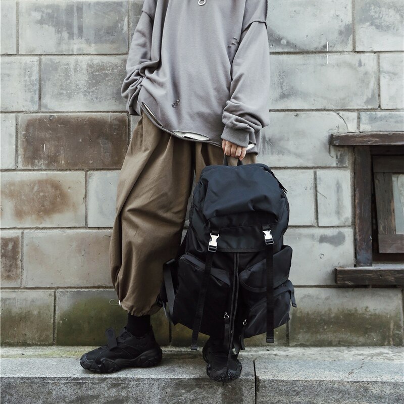 Mochila resistente al agua para hombre y mujer, mochila de viaje multifunción negra, mochila grande informal para ordenador portátil, mochila para el colegio