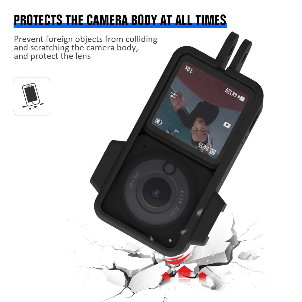 Funda de marco Protector para DJI Action 2, Protector de pantalla, película de vidrio templado, montaje de cubierta para DJI Osmo Action 2, accesorios