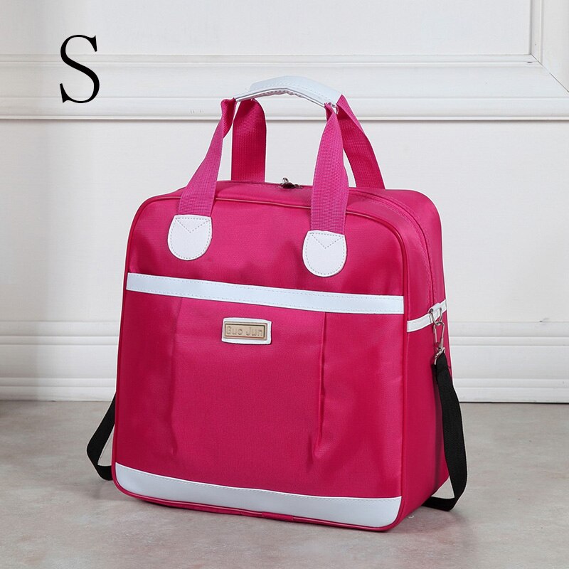 Les nouveaux sacs de voyage pour femmes sacs de voyage portables de grande capacité sac de voyage pour femmes grand sac de week-end: S  Rose red