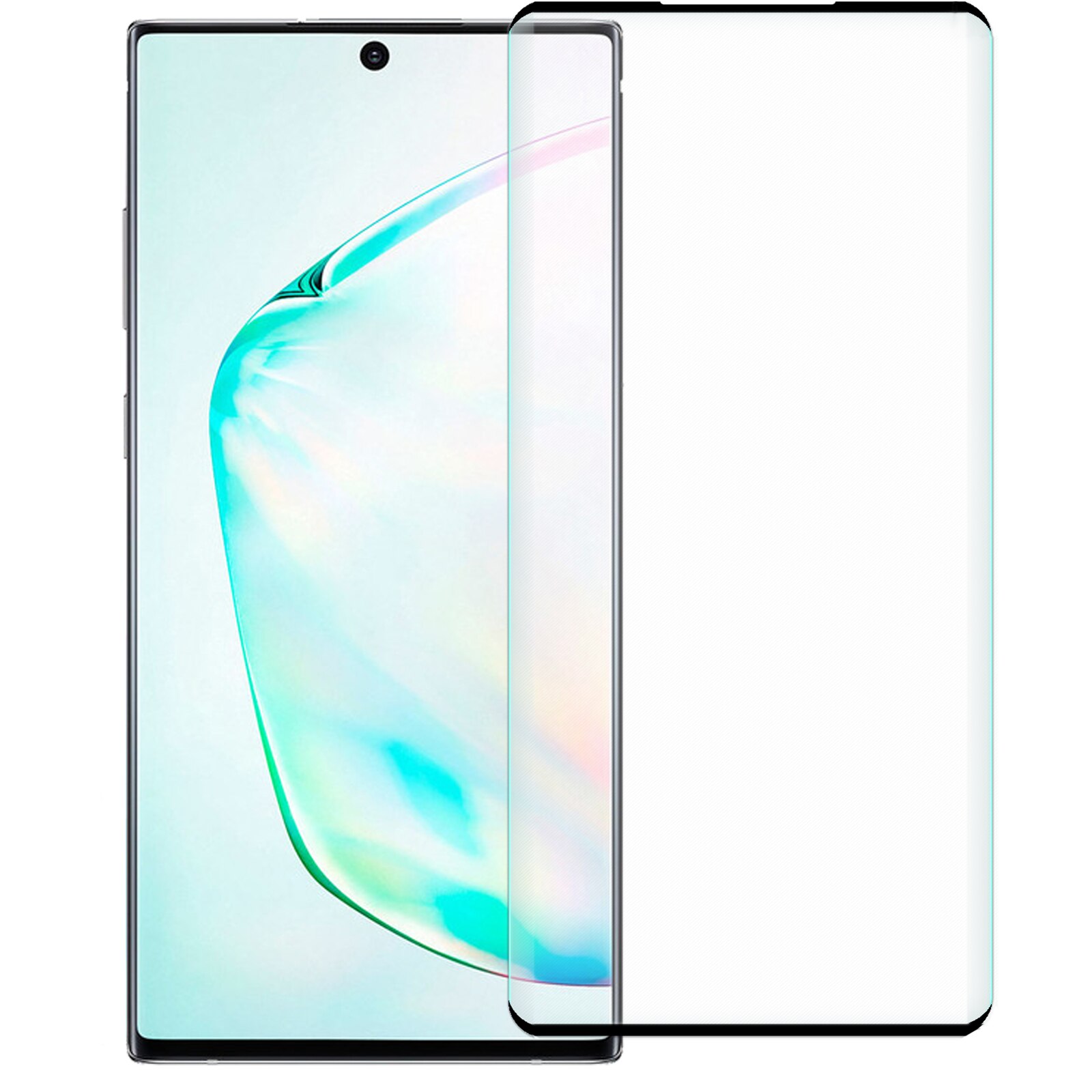 Gehard Glas Protector Voor Samsung Galaxy Note 10 Black Volledige Voor: Tempered glass