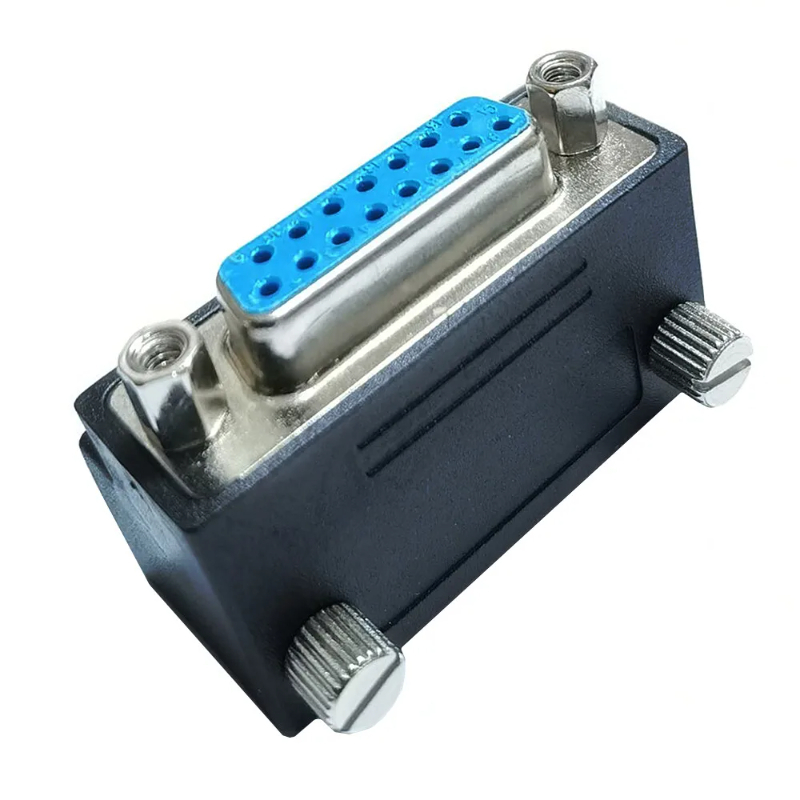 Db15 adaptador Vga15 P de 90 grados, conector recubierto de níquel D Sub15, ángulo recto, macho a hembra, Vga, adaptador de 15 Pines, convertidor de acoplador