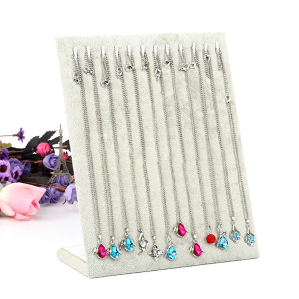 11 Hooks L Shape Bracelet Chain Necklace Jewelry Display Holder Stand Organizer