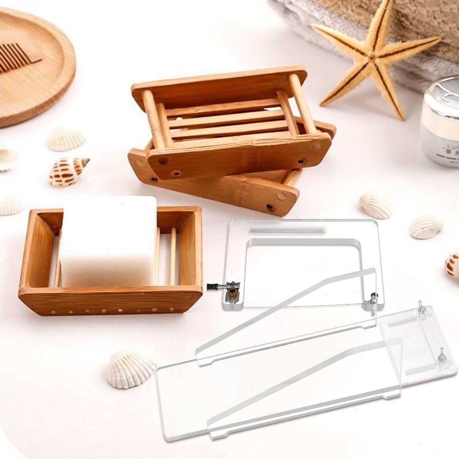 Acrylic Soap Cutter Adjustable Cutting Tool For Handmade Soap Making DIY Soap Steel Wire Cutting Home Soap Cutting Machine