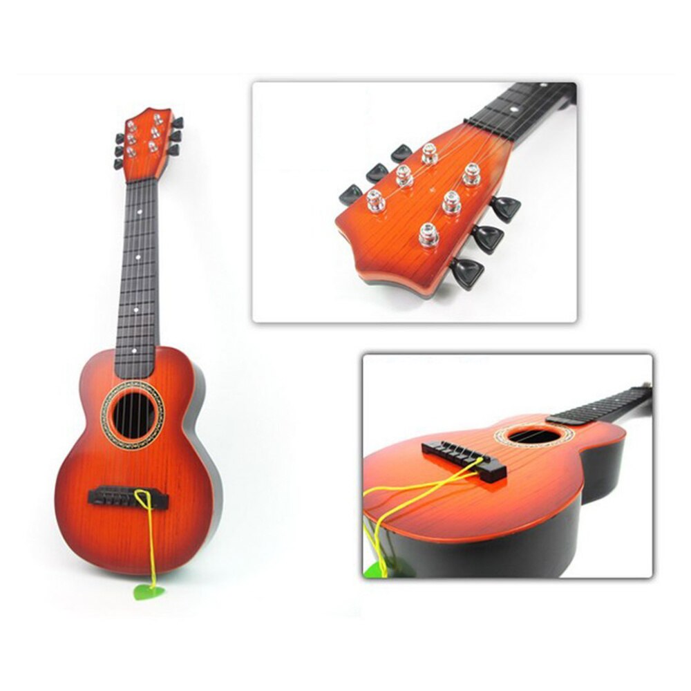 6 Strings Children Educational Mini Guitar (Brown)