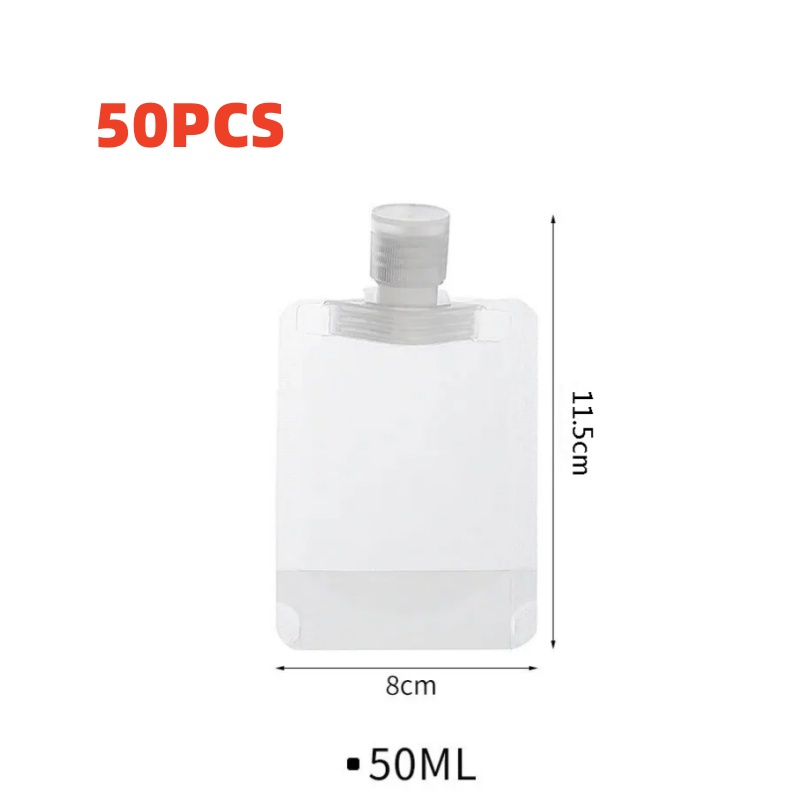 Sous-paquet de voyage épais 30/50/100ML, 10 pièces, Lotion cosmétique, Gel douche, shampoing, nettoyant pour le visage Portable: Bleu