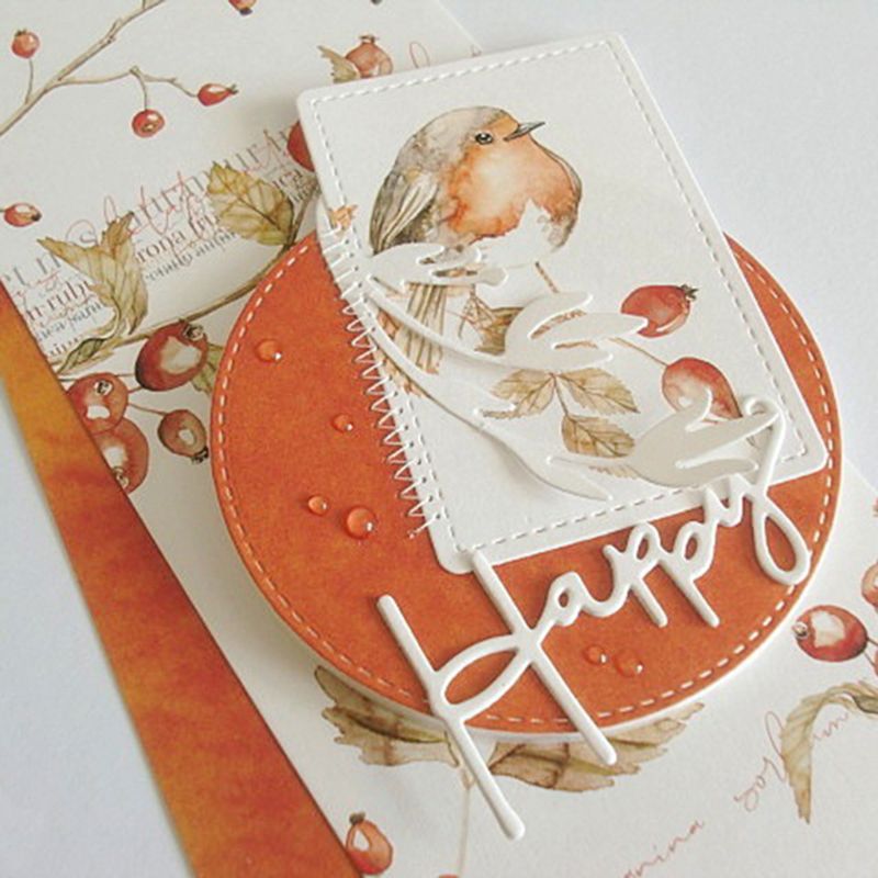 Happy Birthday Metal Cutting Dies Stencil Scrapbooking DIY Album Stamp Paper Card Embossing Decor Craft Dies for