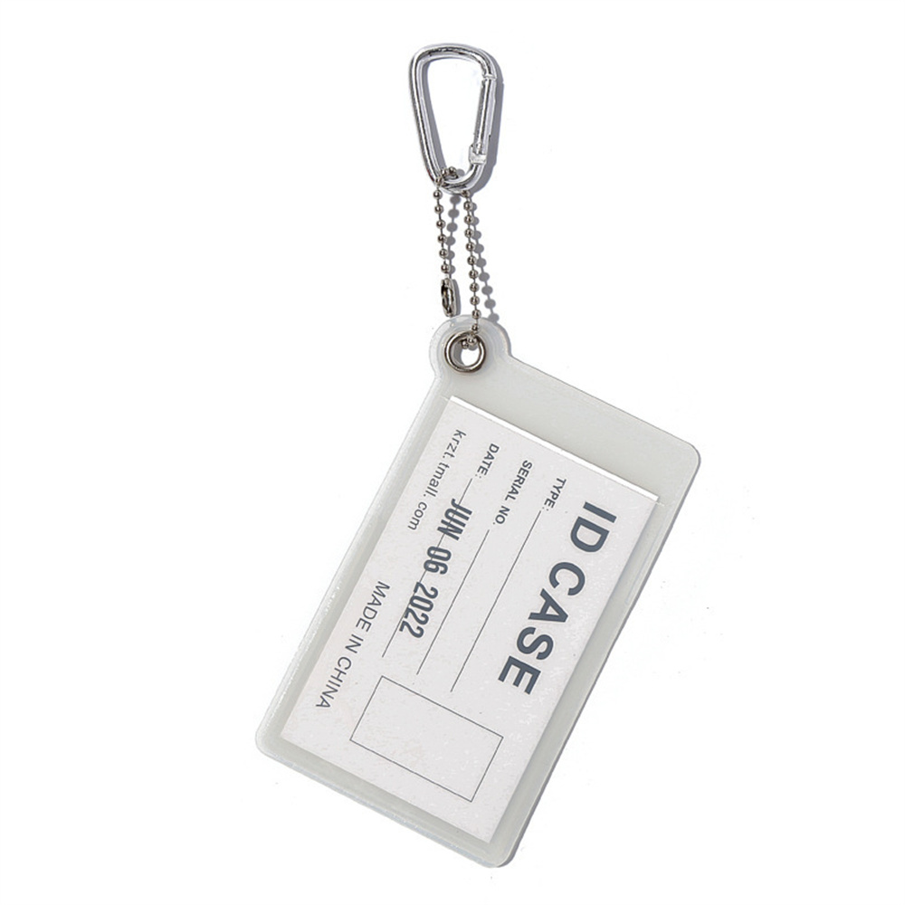 PVC Transparent ID IC Credit Card Holder Protector Case Clear Badge Holder Working Permit Sleeve Cover for Students Workers: Dark Grey