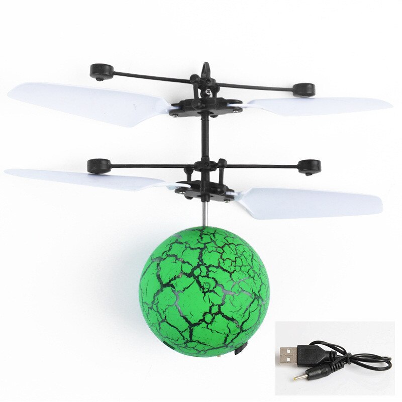 Glowing Toy RC Ball mini Induction Aircraft Colorful Lights Smart Charging Fly Ball RC drone Helicopter Aircraft Best: C